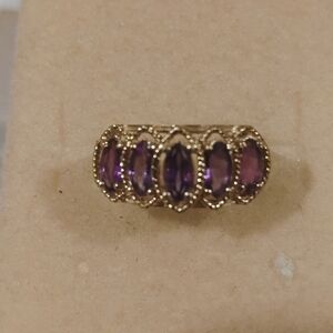 10K Yellow Gold & Amethyst Ring
